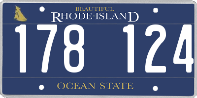 RI license plate 178124
