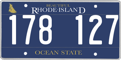 RI license plate 178127