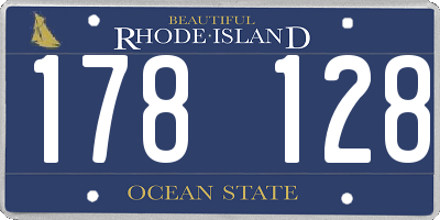 RI license plate 178128