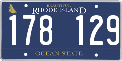 RI license plate 178129