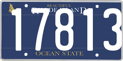 RI license plate 17813