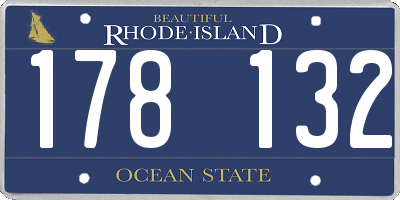 RI license plate 178132