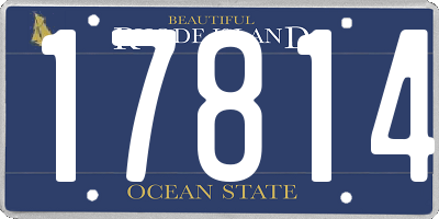 RI license plate 17814