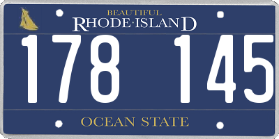 RI license plate 178145