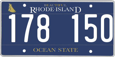 RI license plate 178150