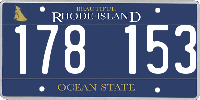 RI license plate 178153