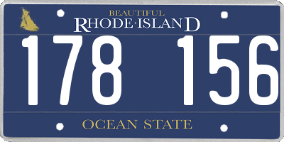 RI license plate 178156