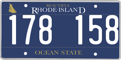 RI license plate 178158