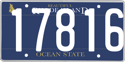RI license plate 17816
