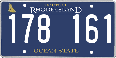 RI license plate 178161
