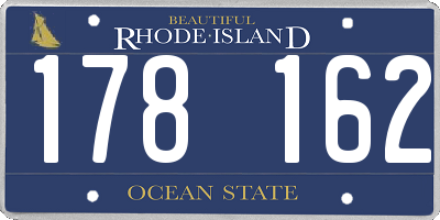 RI license plate 178162