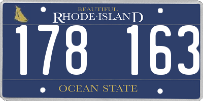 RI license plate 178163