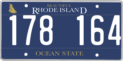 RI license plate 178164