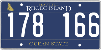 RI license plate 178166