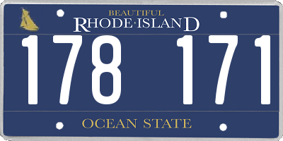 RI license plate 178171
