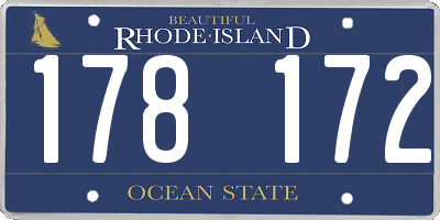 RI license plate 178172