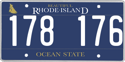 RI license plate 178176