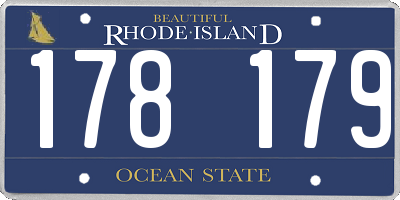 RI license plate 178179