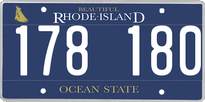 RI license plate 178180