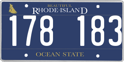 RI license plate 178183