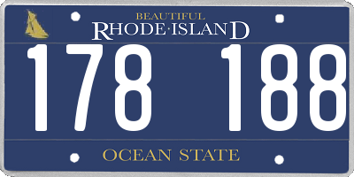 RI license plate 178188