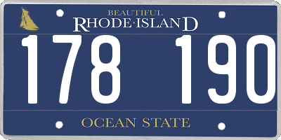 RI license plate 178190