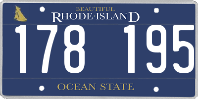 RI license plate 178195