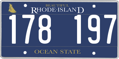 RI license plate 178197