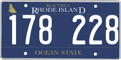 RI license plate 178228