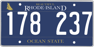 RI license plate 178237