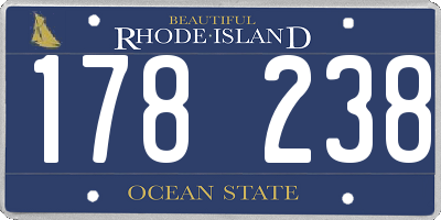 RI license plate 178238