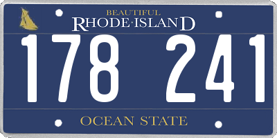 RI license plate 178241