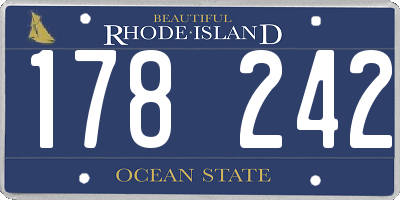 RI license plate 178242