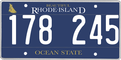 RI license plate 178245