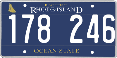 RI license plate 178246
