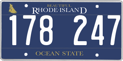 RI license plate 178247