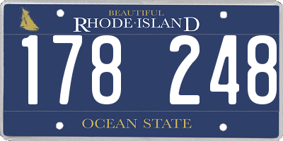 RI license plate 178248