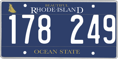 RI license plate 178249