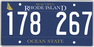 RI license plate 178267