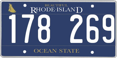 RI license plate 178269