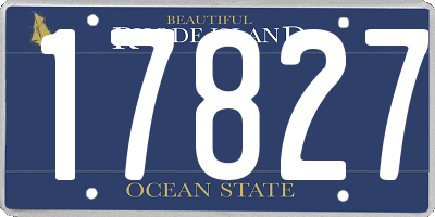 RI license plate 17827
