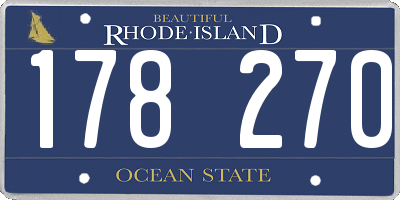 RI license plate 178270