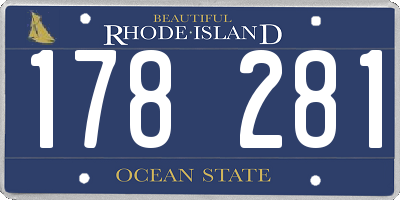 RI license plate 178281