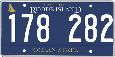 RI license plate 178282