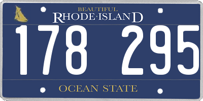 RI license plate 178295