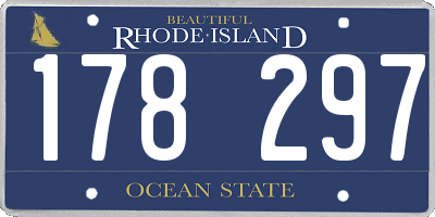 RI license plate 178297