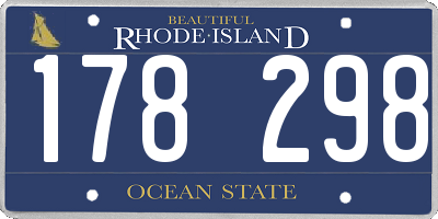 RI license plate 178298
