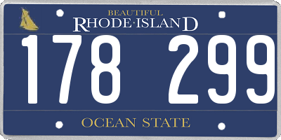 RI license plate 178299