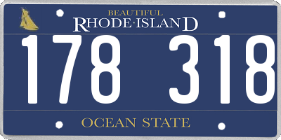 RI license plate 178318