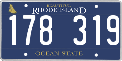 RI license plate 178319